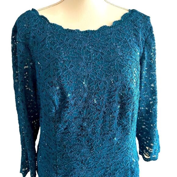 Alex Lace Evening Gown Dress Size 14W NWT - Picture 11 of 12